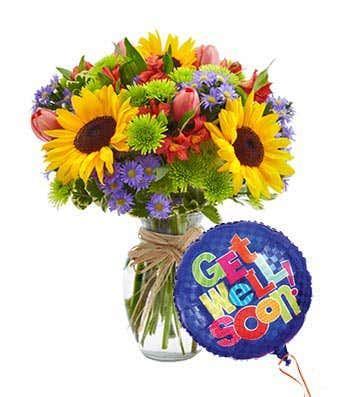 Mixed Floral Celebration Get Well Soon Bouquet